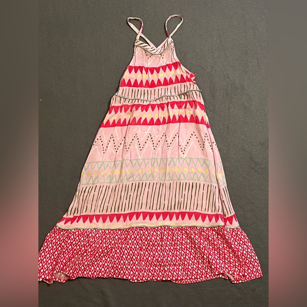 🌟❣️4/$10❣️🌟2T Cat&Jack Colorful Geometric Pattern Maxi Dress - Picture 3 of 5